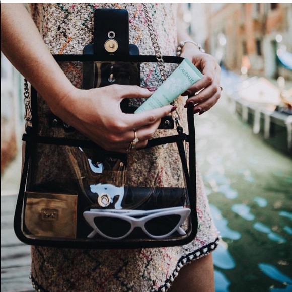 Zara Vinyl Leather Trim Bloggers Fav Crossbody Bag - Picture 4 of 6